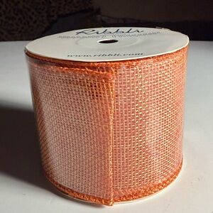 Orange Burlap Ribbon